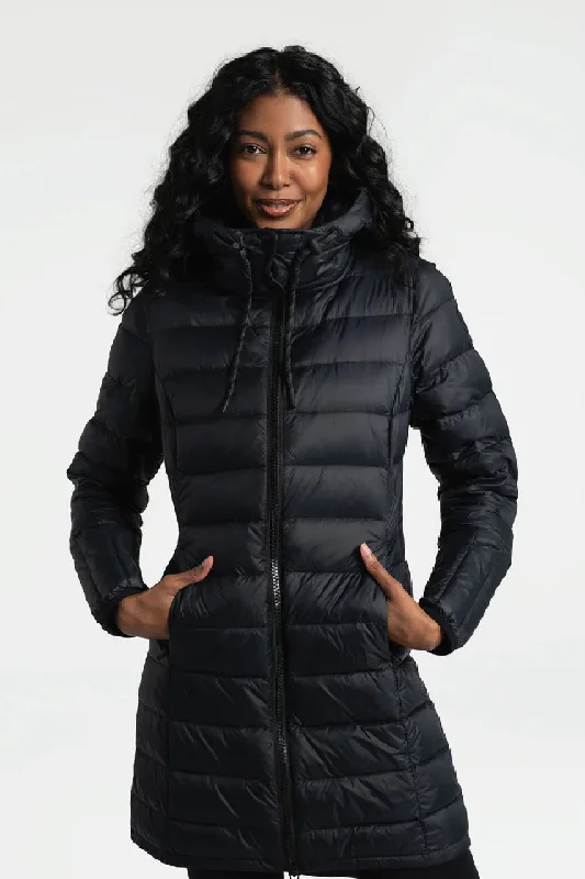 Lolë Claudia Lightweight Down Jacket Ribbed Jacket Pleated Jacket Ruffled Jacket