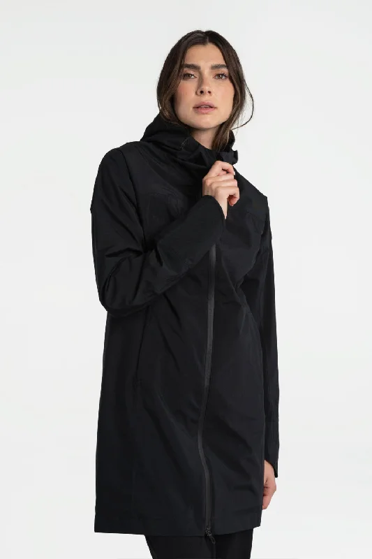 Lolë Element Long Rain Jacket Appliqued Jacket Beaded Jacket Sequined Jacket