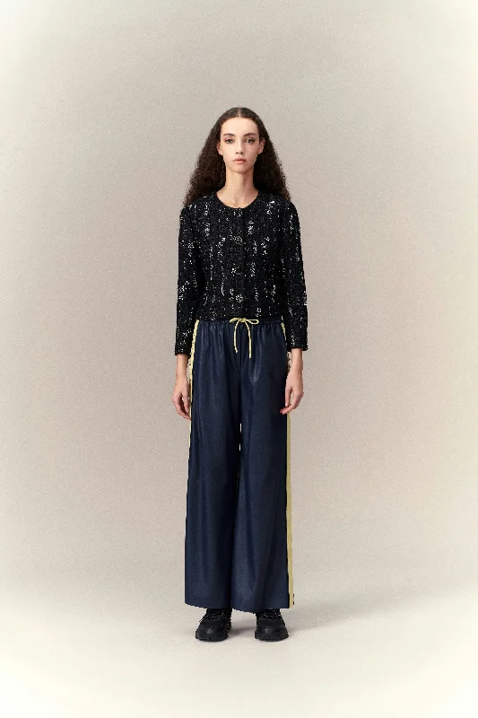 Meteor Shower Embellished Cropped Tweed Jacket V-Neck Jacket Boat Neck Jacket Square Neck Jacket