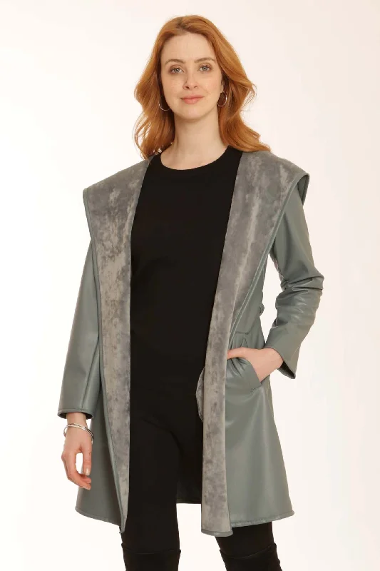 Pomodoro Clothing PU Jacket with Hood 42256 Chenille Jacket Brocade Jacket Lace Jacket
