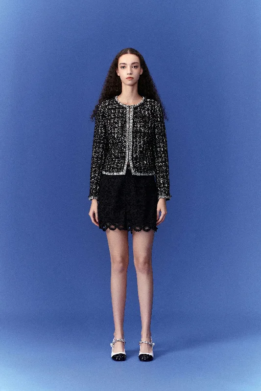 Prestige Tweed Jacket Oversized Jacket Tailored Jacket Straight Jacket