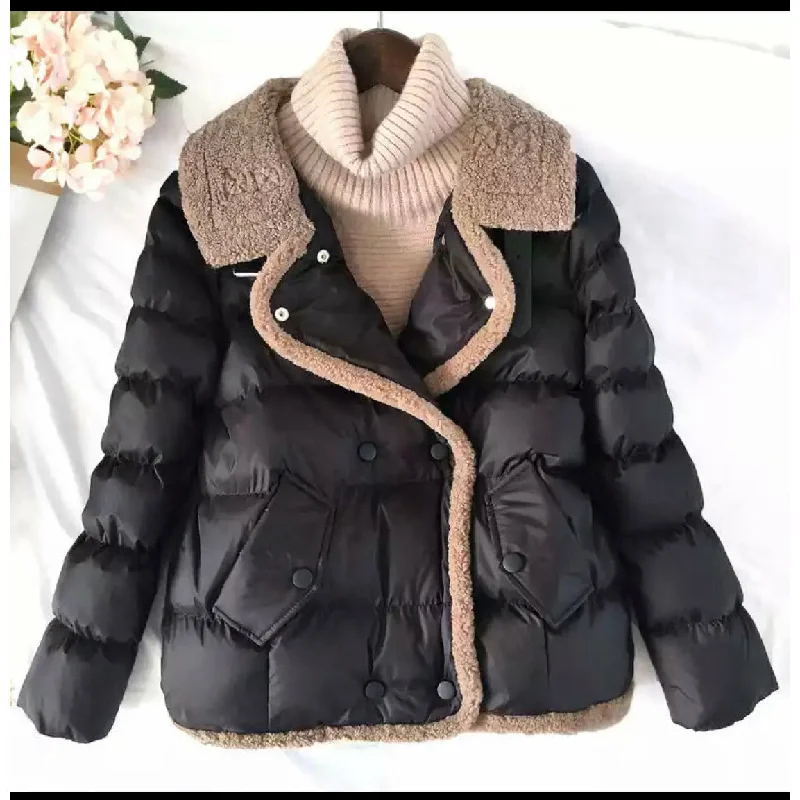 Thickened Warm Short Cotton Puff Jacket Denim Jacket Leather Jacket Suede Jacket