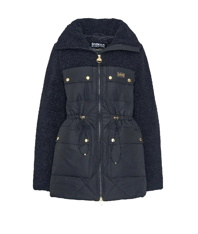 Jemison Quilted Jacket - Black Faux Fur Jacket Real Fur Jacket Shearling Jacket