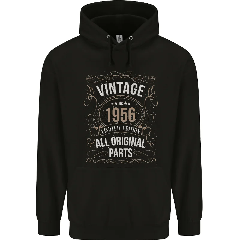 68th Birthday Limited Edition 1956 Mens 80% Cotton Hoodie Hoodie with Slim Fit Tailored Modern