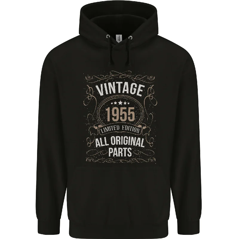 69th Birthday Limited Edition 1955 Mens 80% Cotton Hoodie Hoodie with Tied Waist Feminine Flattering