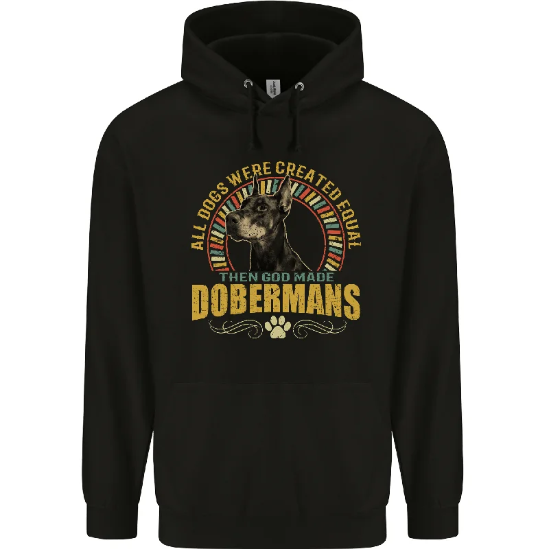 A Dobermans Dog Mens 80% Cotton Hoodie Hoodie with Snap Buttons Easy Quick