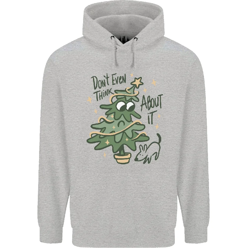 A Dog Weeing on a Christmas Tree Xmas Funny Mens 80% Cotton Hoodie Hoodie with Button Classic Timeless