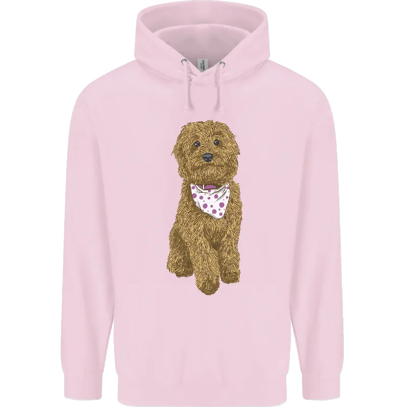 A Doodle Goldendoodle Dog Mens 80% Cotton Hoodie Hoodie with High Neck Warm Protective