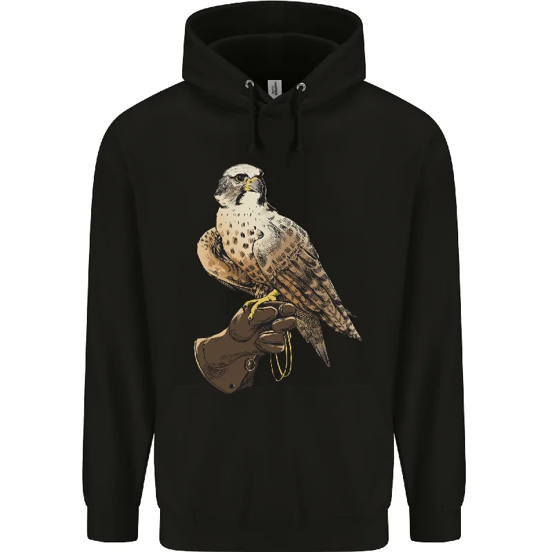 A Falcon Falconry Mens 80% Cotton Hoodie Hoodie with Drawcord Adjustable Secure