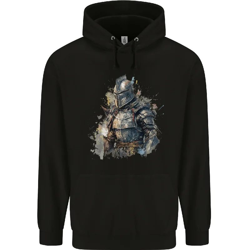 A Fantasy Medieval Knight in Armour Mens 80% Cotton Hoodie Hoodie with Turtle Neck Cozy Winter A Fantasy Medieval Knight in Armour Mens 80% Cotton Hoodie Hoodie with Turtle Neck Cozy Winter