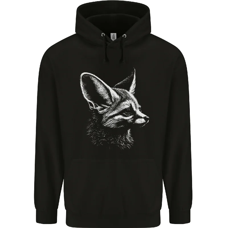 A Fennec Fox Mens 80% Cotton Hoodie Hoodie with Turtle Neck Cozy Winter