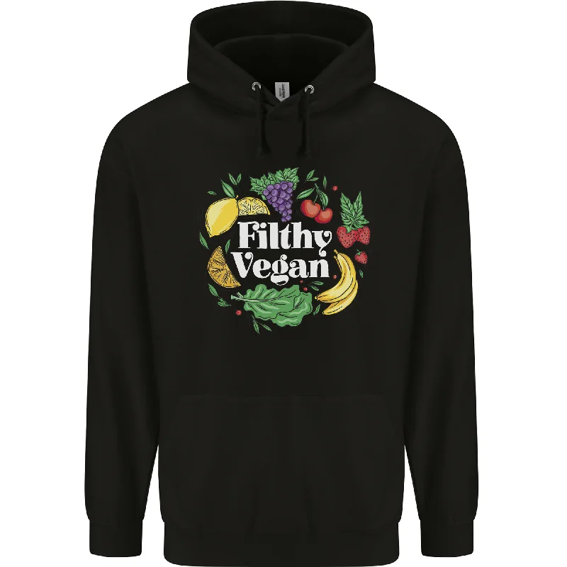 A Filthy Vegan Mens 80% Cotton Hoodie Hoodie with Mesh Breathable Sporty