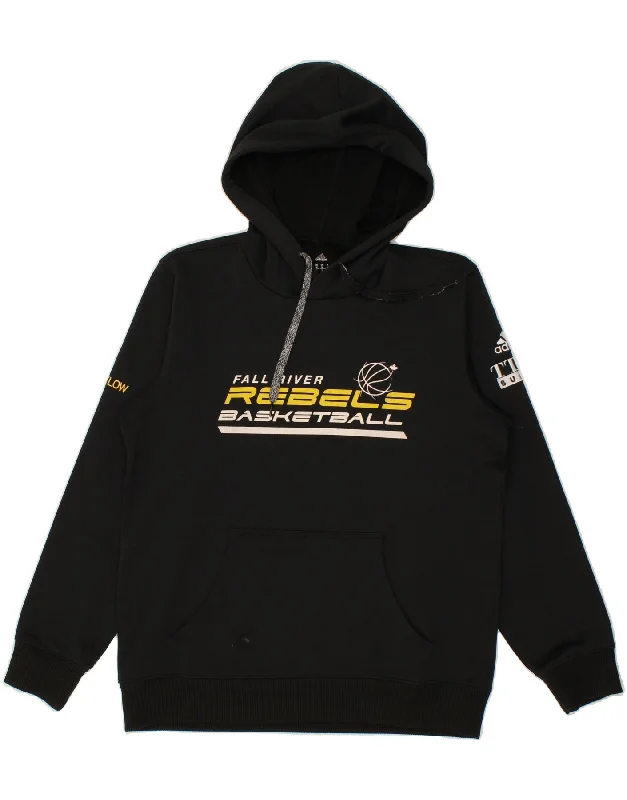ADIDAS Mens Climawarm Graphic Hoodie Jumper Medium Black Polyester Hoodie with Tied Waist Feminine Flattering ADIDAS Mens Climawarm Graphic Hoodie Jumper Medium Black Polyester Hoodie with Tied Waist Feminine Flattering