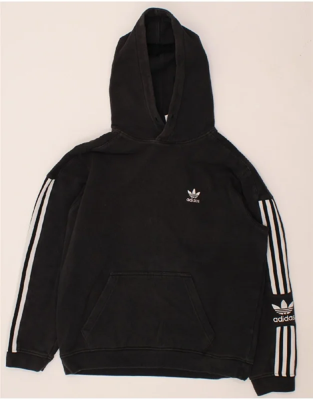 ADIDAS Mens Graphic Hoodie Jumper Small Black Cotton Hoodie with Drop Shoulder Relaxed Streetwear ADIDAS Mens Graphic Hoodie Jumper Small Black Cotton Hoodie with Drop Shoulder Relaxed Streetwear