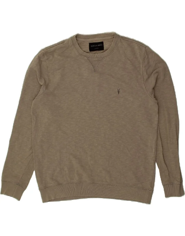 ALL SAINTS Mens Sweatshirt Jumper Large Grey Cotton Hoodie with Mesh Breathable Sporty ALL SAINTS Mens Sweatshirt Jumper Large Grey Cotton Hoodie with Mesh Breathable Sporty