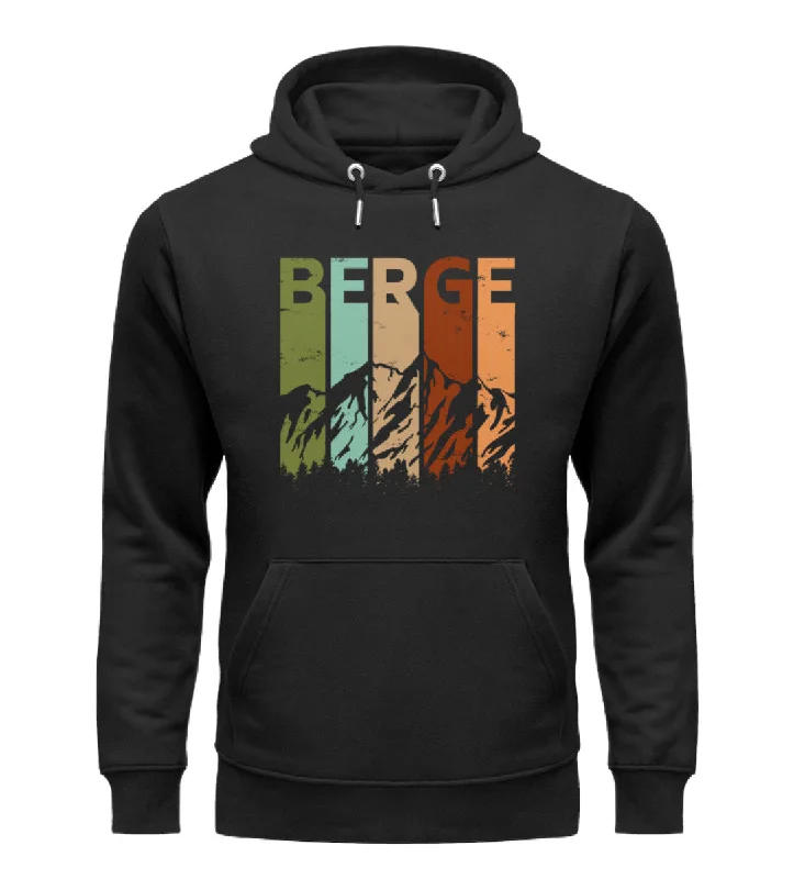 Berge - Vintage - Unisex Premium Organic Hoodie Hoodie with Pattern Geometric Abstract