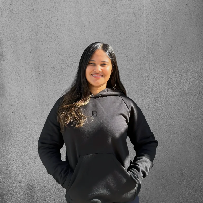 Black Hoodie Women's Hoodie with Side Slits Relaxed Casual