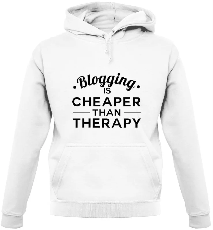 Blogging Is Cheaper Than Therapy Unisex Hoodie Hoodie with Puffed Sleeves Voluminous Trendy