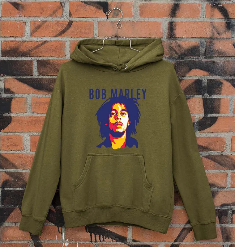 Bob Marley Unisex Hoodie for Men/Women Hoodie with Hem Frayed Vintage Worn