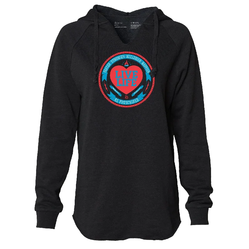 Burning Hearts Women's Hoodie Hoodie with Hem Drawcord Adjustable Customizable