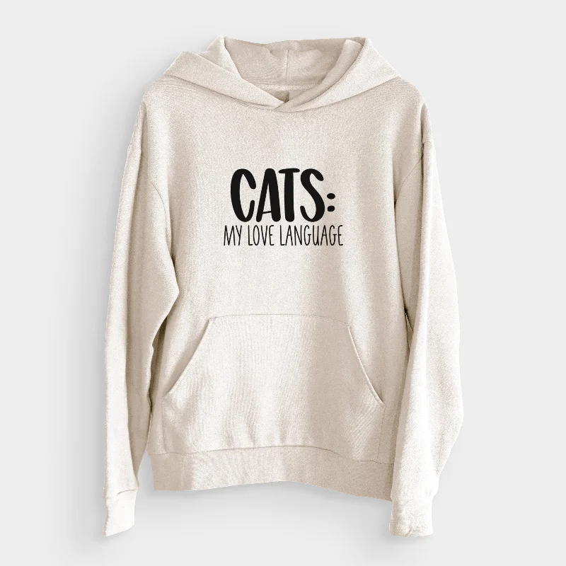 Cats: My Love Language  - Bodega Midweight Hoodie Hoodie with Lining Warm Insulated