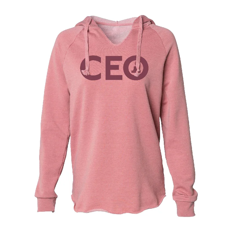 Sevan CEO - Dusty Rose Women's Hoodie Hoodie with Monochrome Minimalist Simple