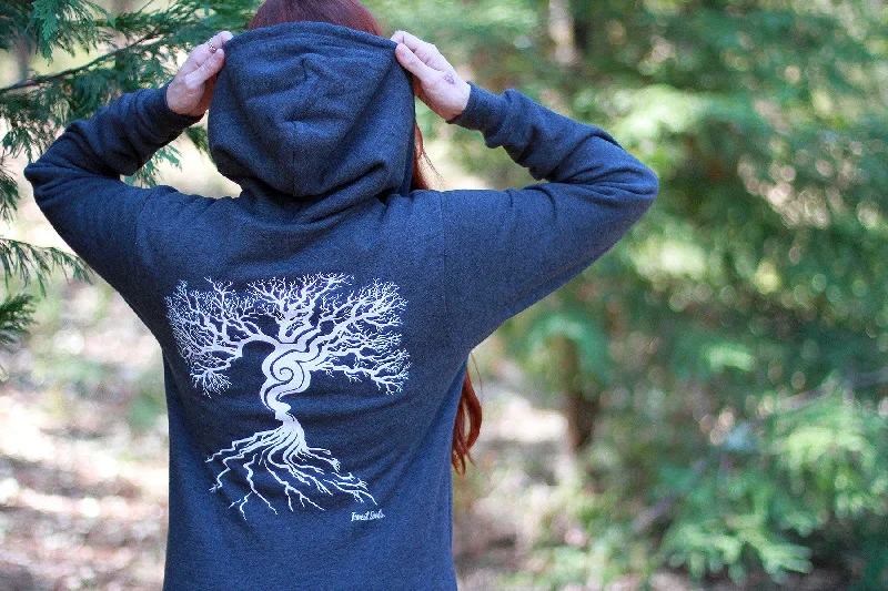 Old Soul Zip Hoodie Hoodie with Hem Embroidery Detailed Premium