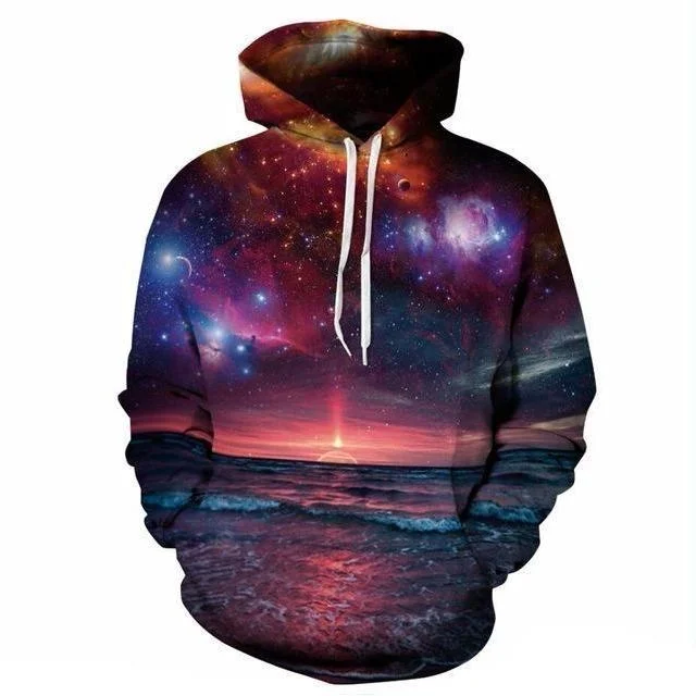 Dawn Stars Hoodie Hoodie with Hem Elastic Stretchable Comfortable