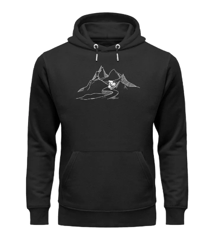 Downhill - Unisex Premium Organic Hoodie Hoodie with Elastic Cuffs Stretchable Comfortable