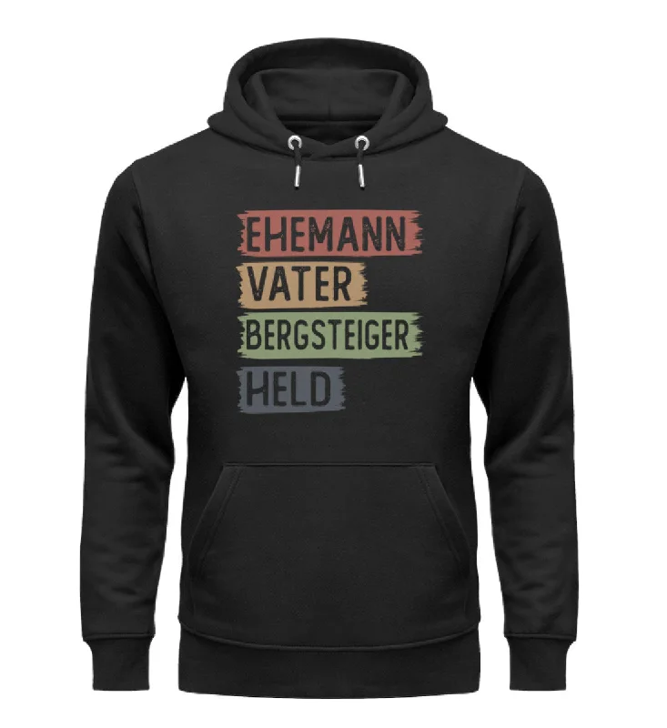 Ehemann, Vater, Bergsteiger, Held - Unisex Premium Organic Hoodie Hoodie with Zipper Versatile Modern