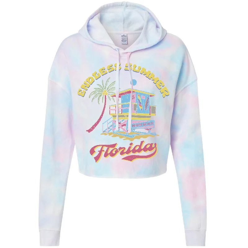 Endless Summer Florida Cropped Hoodie Hoodie with Pastel Soft Subtle