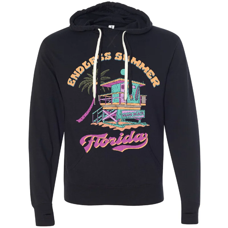 Endless Summer Florida Hoodie Hoodie with High-Low Hem Asymmetrical Trendy