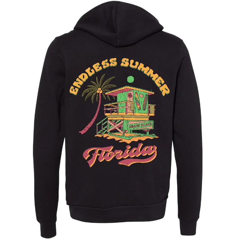 Endless Summer Florida Zipper Hoodie Hoodie with Pocket Utility Practical