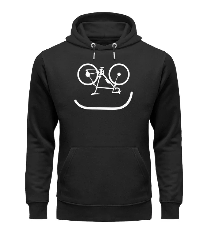 Fahrrad Emoji -Unisex Premium Organic Hoodie Hoodie with Hem Fringe Bohemian Relaxed