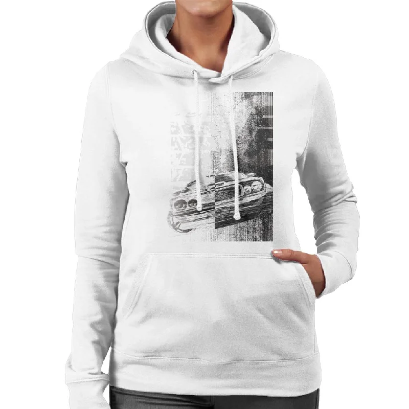 Fast and Furious Dodge Charger Close Up Women's Hooded Sweatshirt Hoodie with Pastel Soft Subtle