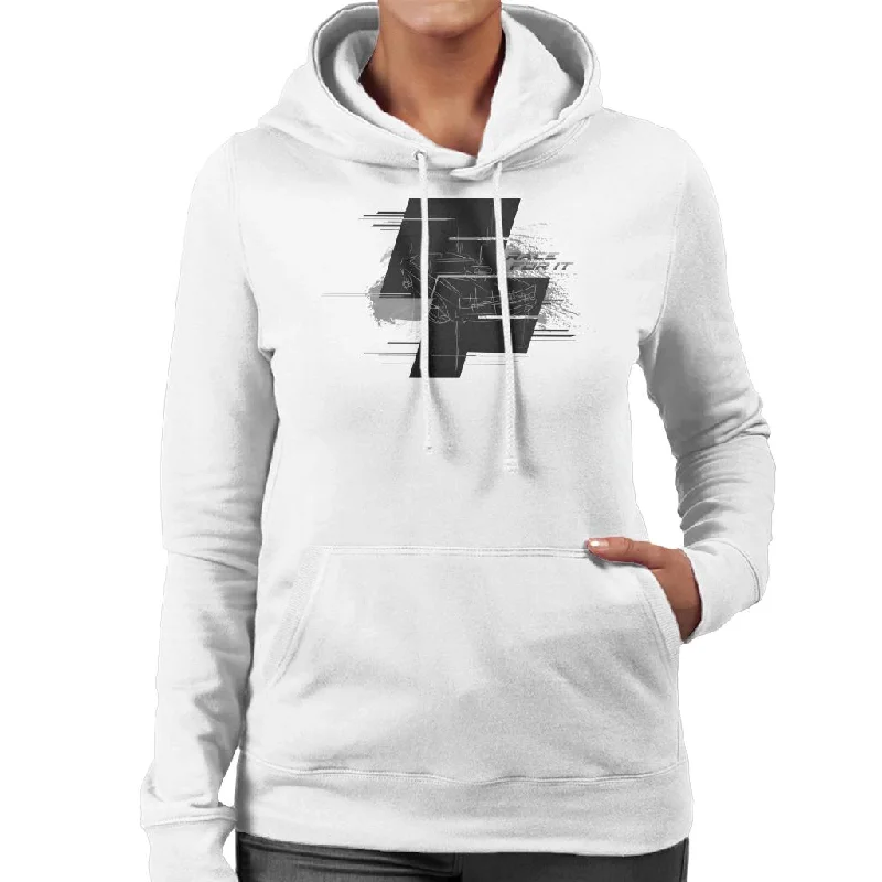 The Fast and The Furious Dodge Charger Race For It Montage Women's Hooded Sweatshirt Hoodie with Longline Fit Extended Stylish