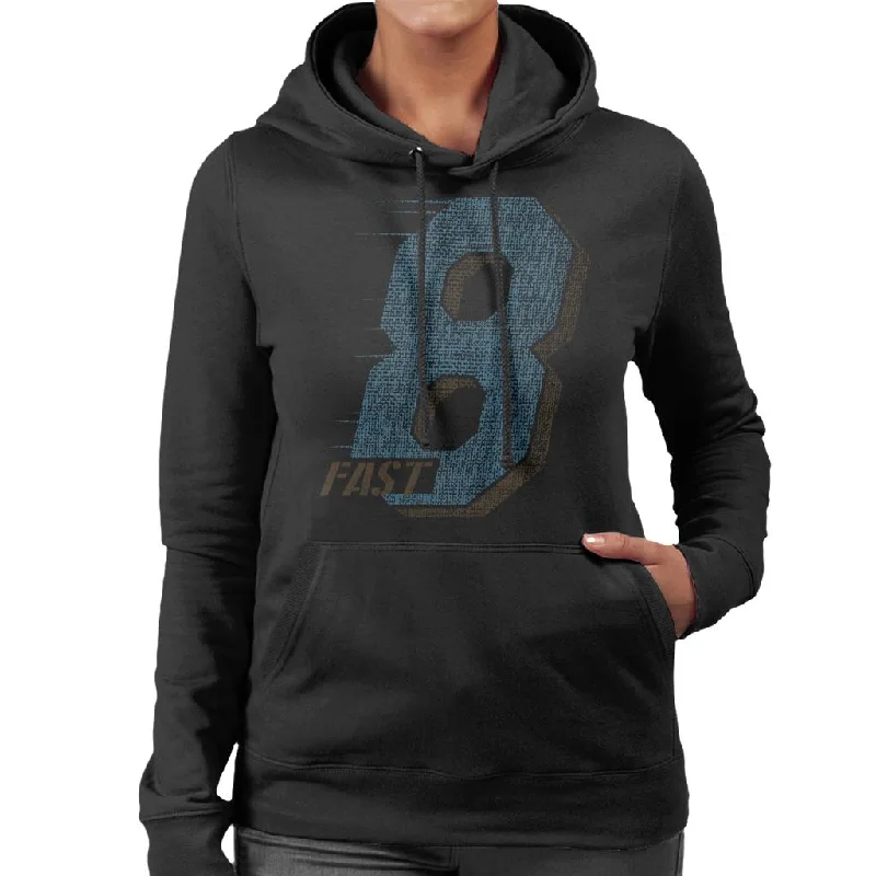 Fast and Furious Fast 8 Large Icon Women's Hooded Sweatshirt Hoodie with Toggle Buttons Decorative Unique