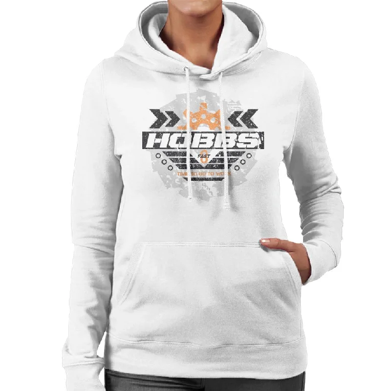 The Fast and The Furious Hobbs Time To Go To Work Women's Hooded Sweatshirt Hoodie with Belted Waist Structured Tailored