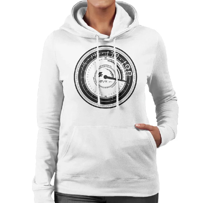 Fast and Furious Speedometer Women's Hooded Sweatshirt Hoodie with Turtle Neck Cozy Winter