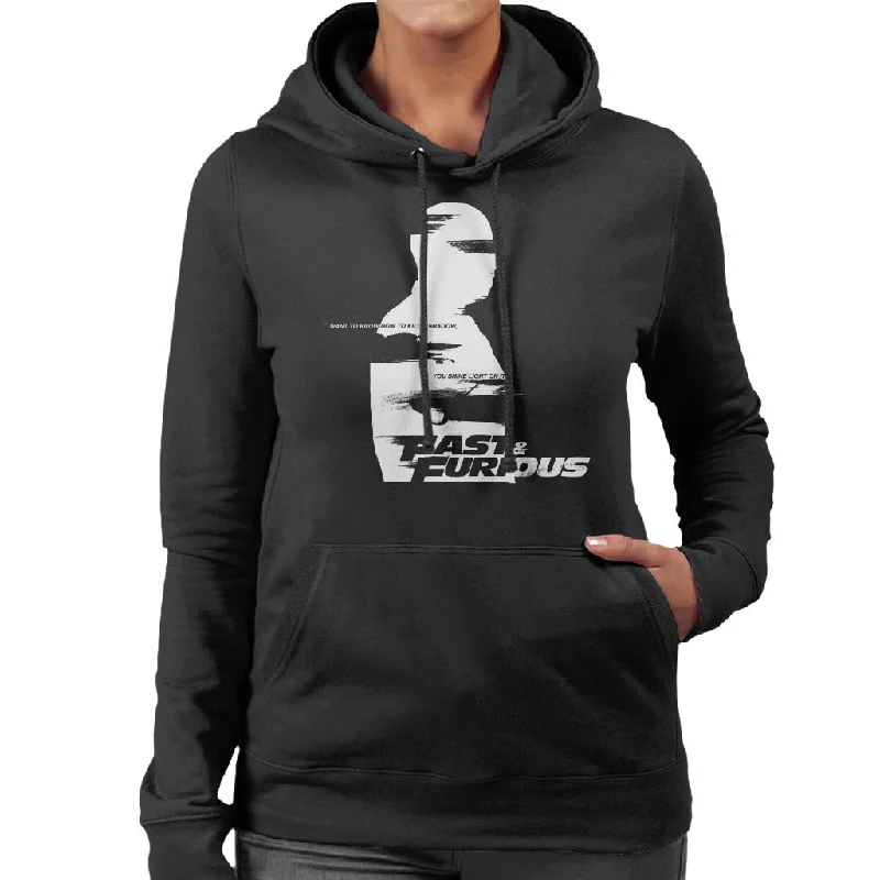 Fast and Furious Want To Know How To Kill A Shadow Quote Women's Hooded Sweatshirt Hoodie with Distressed Vintage Worn