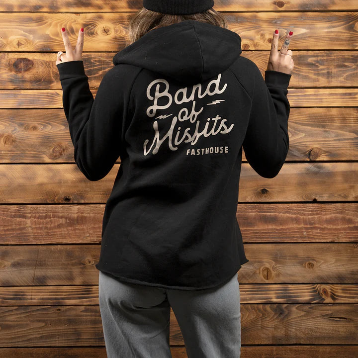 Fasthouse Revival Women's Zip Up Hoodie - Black Hoodie Jacket Zipper Layering