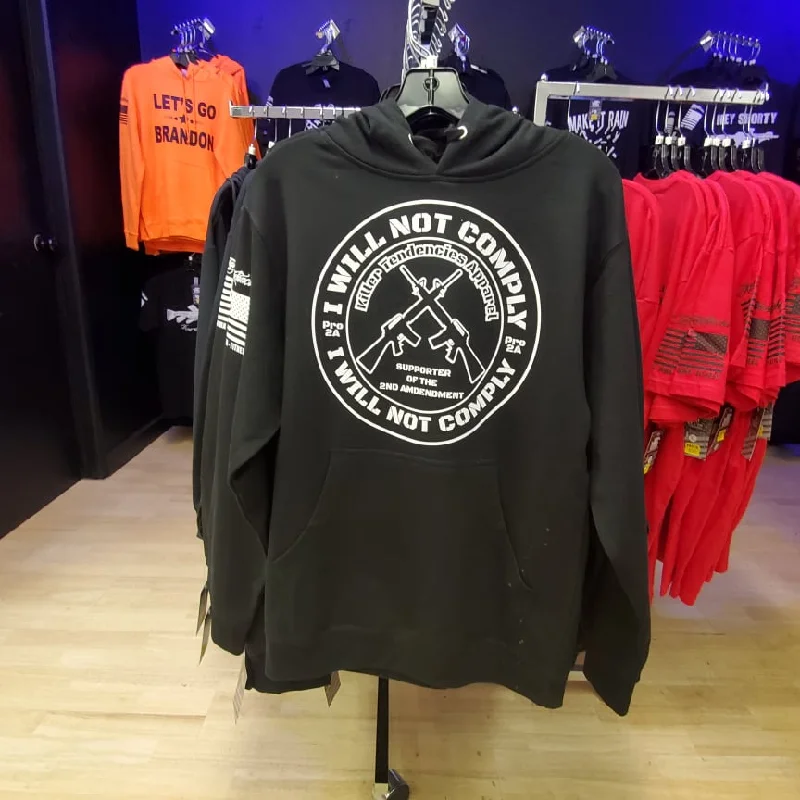 "I Will Not Comply"- Unisex Hoodie Hoodie with Typography Text Message
