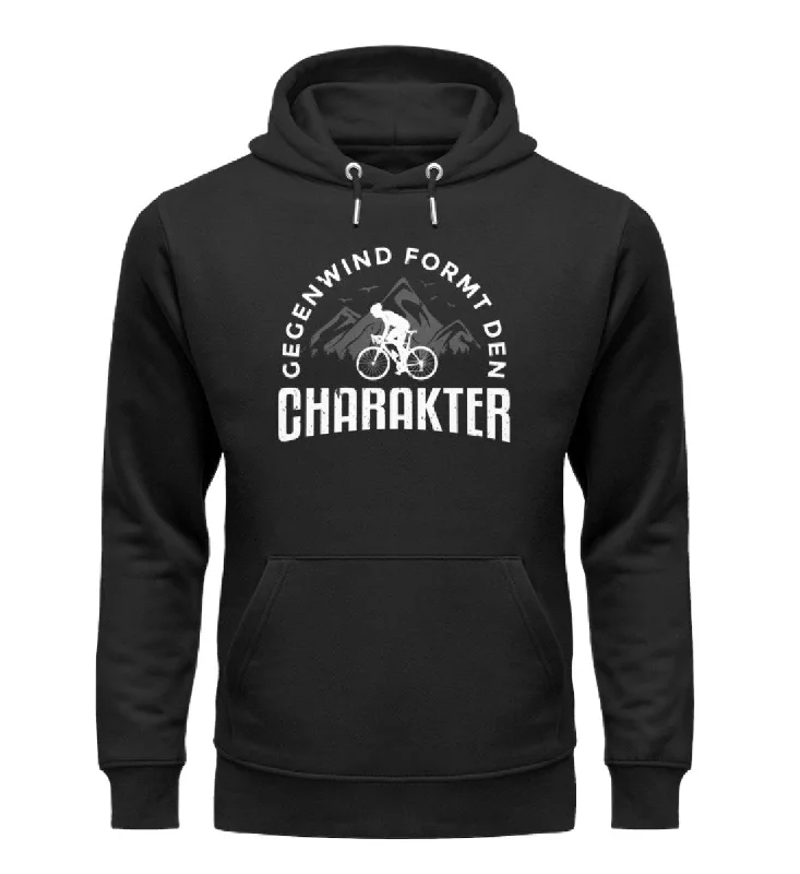 Gegenwind formt den Charakter - Unisex Premium Organic Hoodie Hoodie with Full-Zip Functional Layering