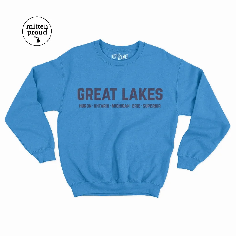 Great Lakes HOMES - Unisex Crewneck Sweatshirt Hoodie with Embroidery Detailed Premium Great Lakes HOMES - Unisex Crewneck Sweatshirt Hoodie with Embroidery Detailed Premium