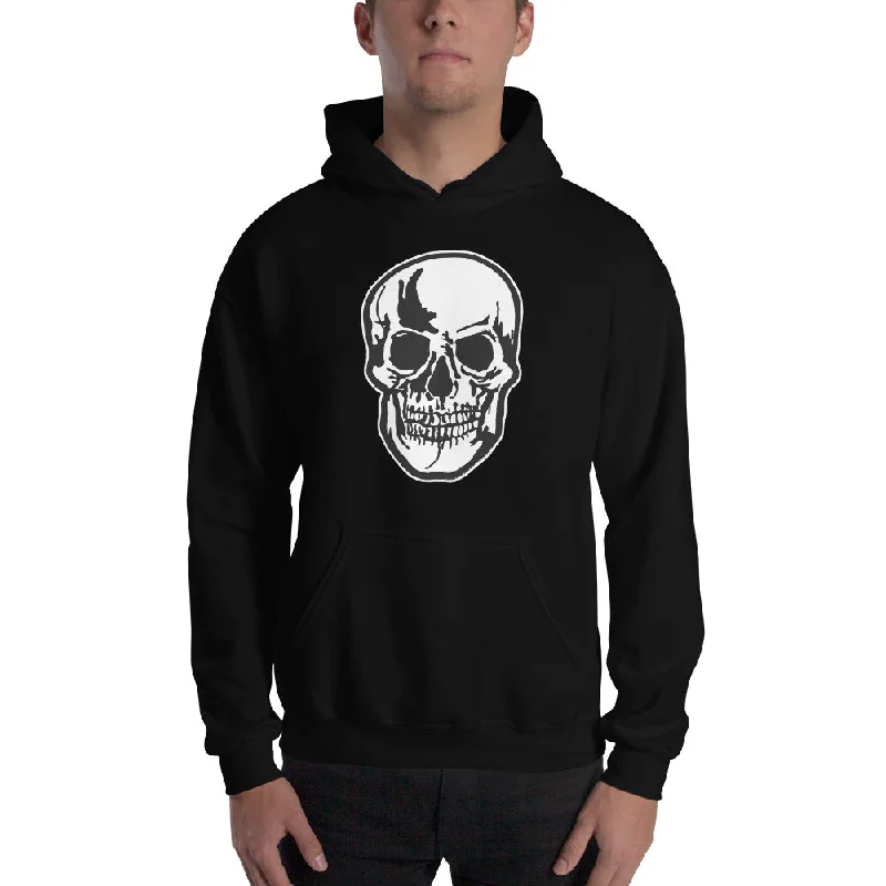 Halloween Oddities Human Skull Hoodie Sweatshirt Hoodie with Zipper Placket Modern Functional