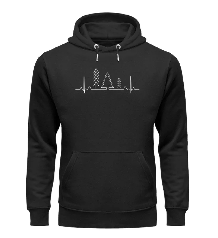 Herzschlag Wald - Unisex Premium Organic Hoodie Hoodie with Rolled Sleeves Casual Relaxed