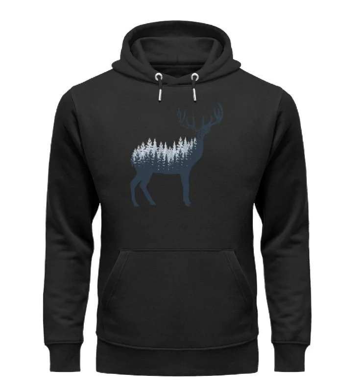 Hirsch Abstrakt - Unisex Premium Organic Hoodie Hoodie with Applique Textured Unique