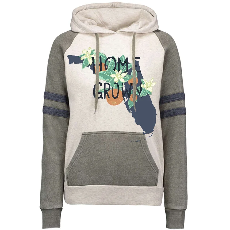 Home Grown Florida Varsity Hoodie Hoodie with High-Low Hem Asymmetrical Trendy