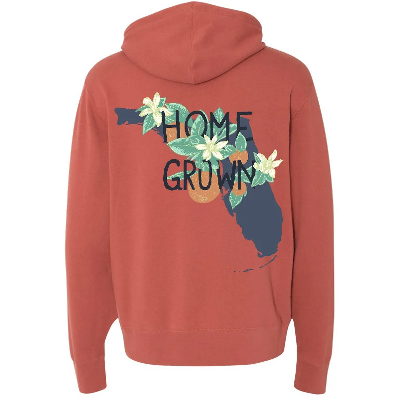 Home Grown Florida Zipper Hoodie Hoodie with Pocket Utility Practical