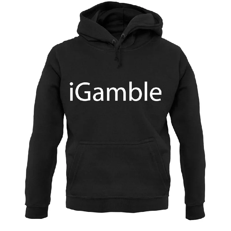 Igamble Unisex Hoodie Zip Hoodie Drawstring Kangaroo Pocket